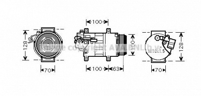 AVA QUALITY COOLING msak404 -  Компрессор, кондиционер